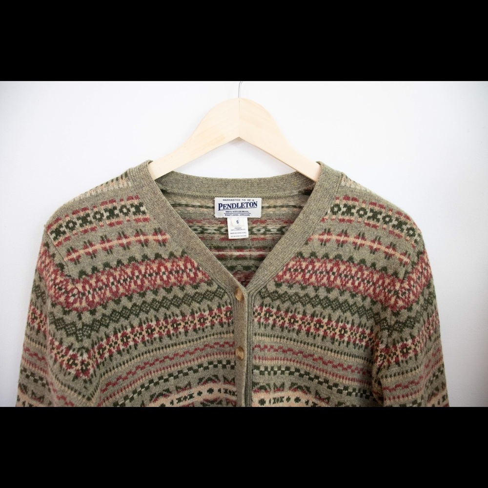 Pendleton Fair Isle Cardigan Sweater